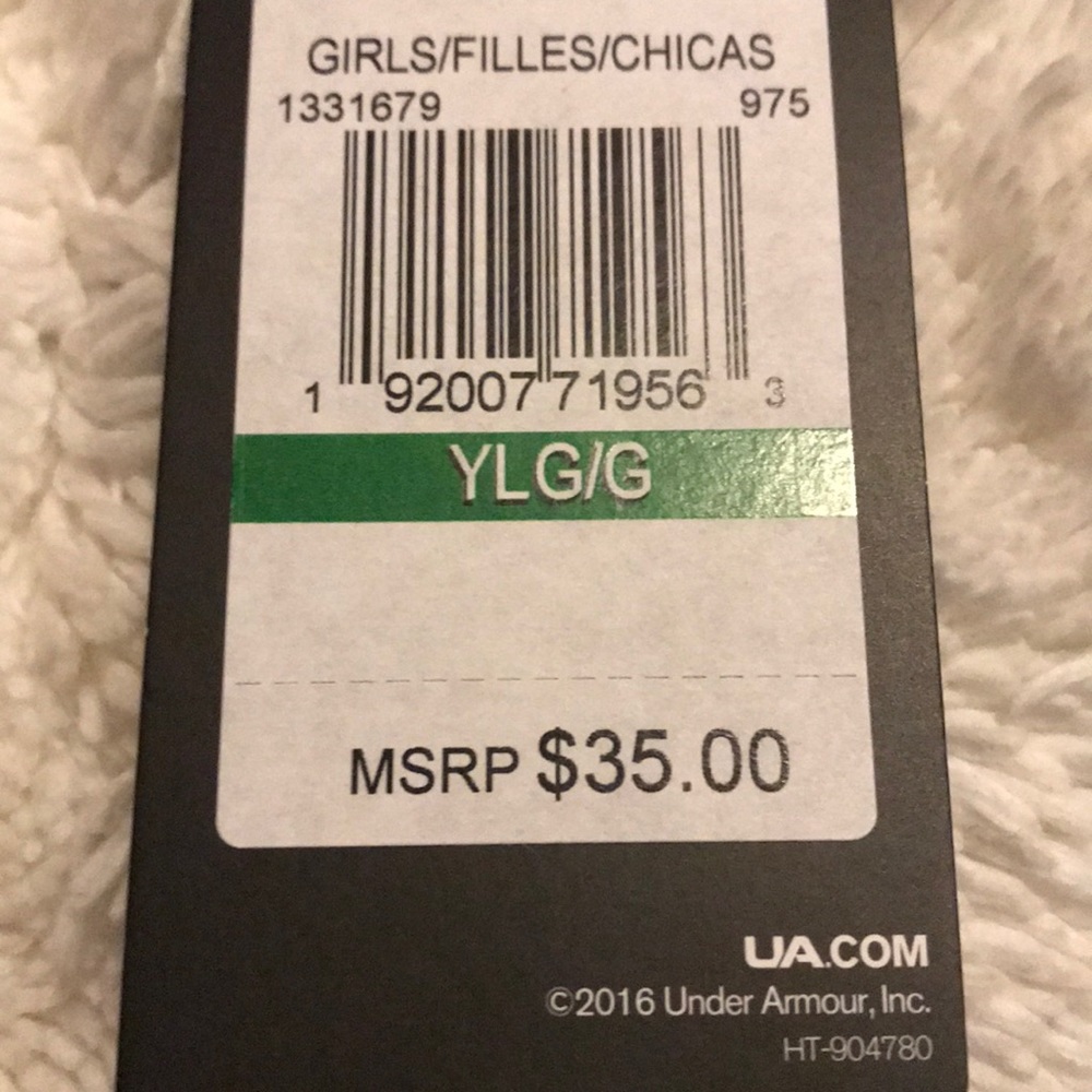 $35 Under Armour Girls Neon Pink Leggings - Picture 7 of 7